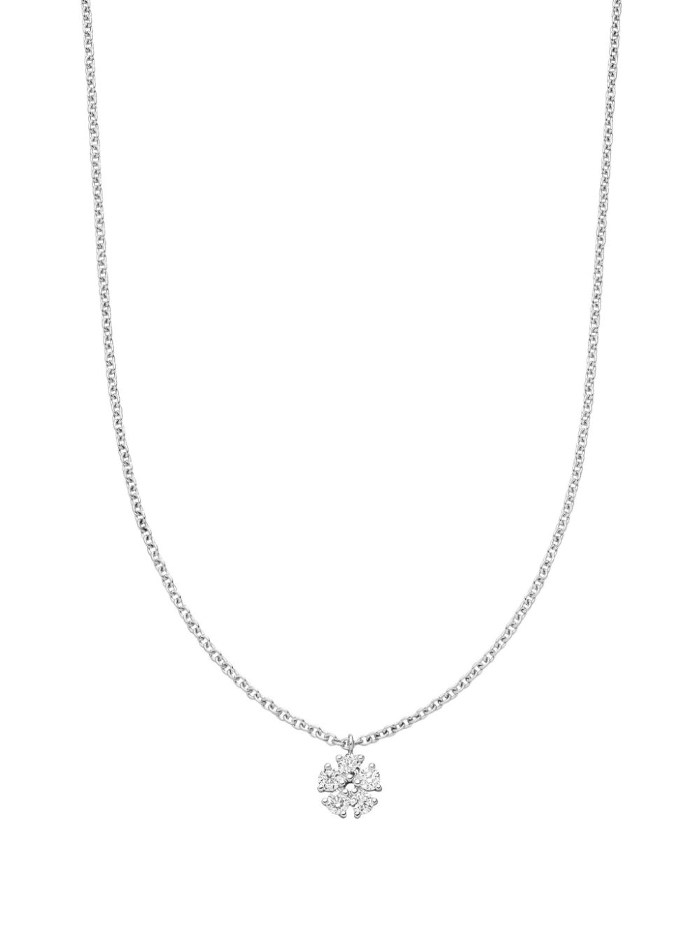 14kt white gold Lily diamond necklace