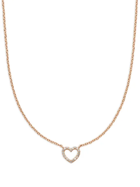 VEYNOU 14kt rose gold Heart diamond necklace