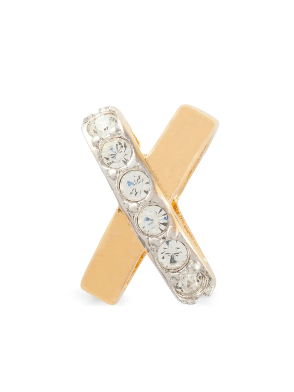 1980s Crystal-Embellished Stud Earrings