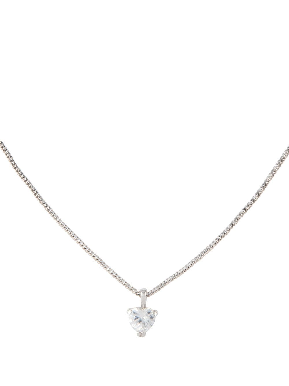 Nina Ricci 1980s heart pendant necklace - Zilver