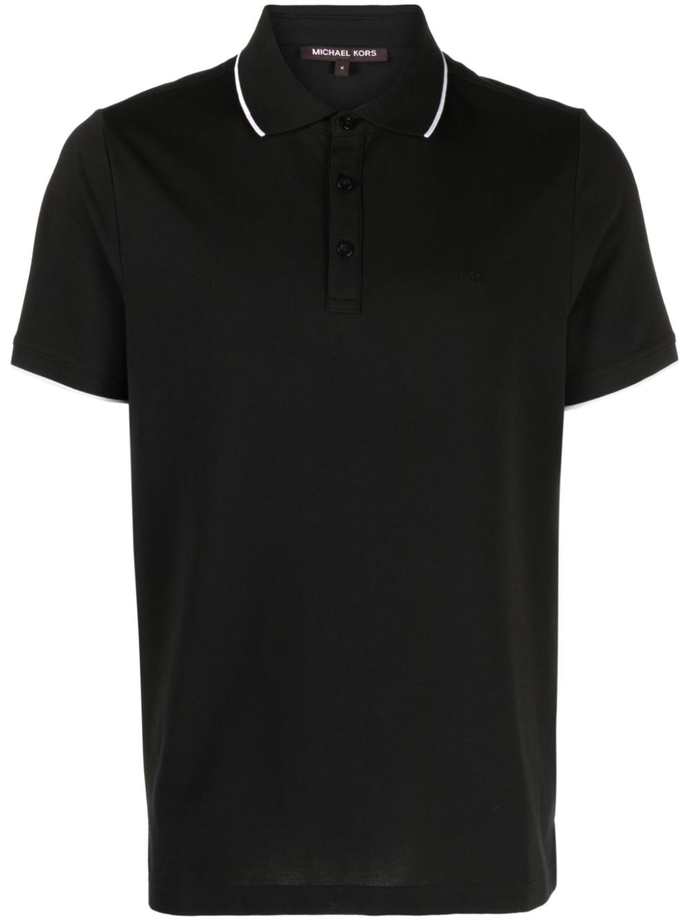 logo-embroidered cotton blend polo shirt