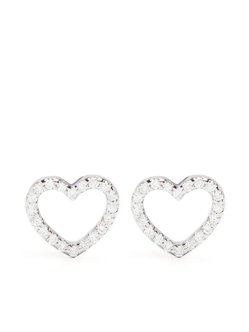 Veynou 14kt White Gold Diamond Earrings In Silver