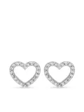 VEYNOU 14kt white gold Heart diamond stud earrings - Silver