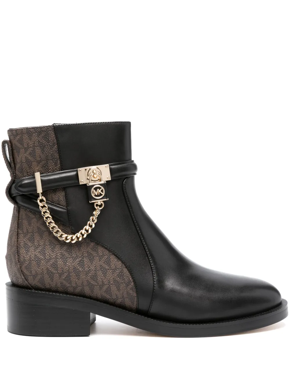 Michael Michael Kors Hamilton 60mm Leather Ankle Boots In Black