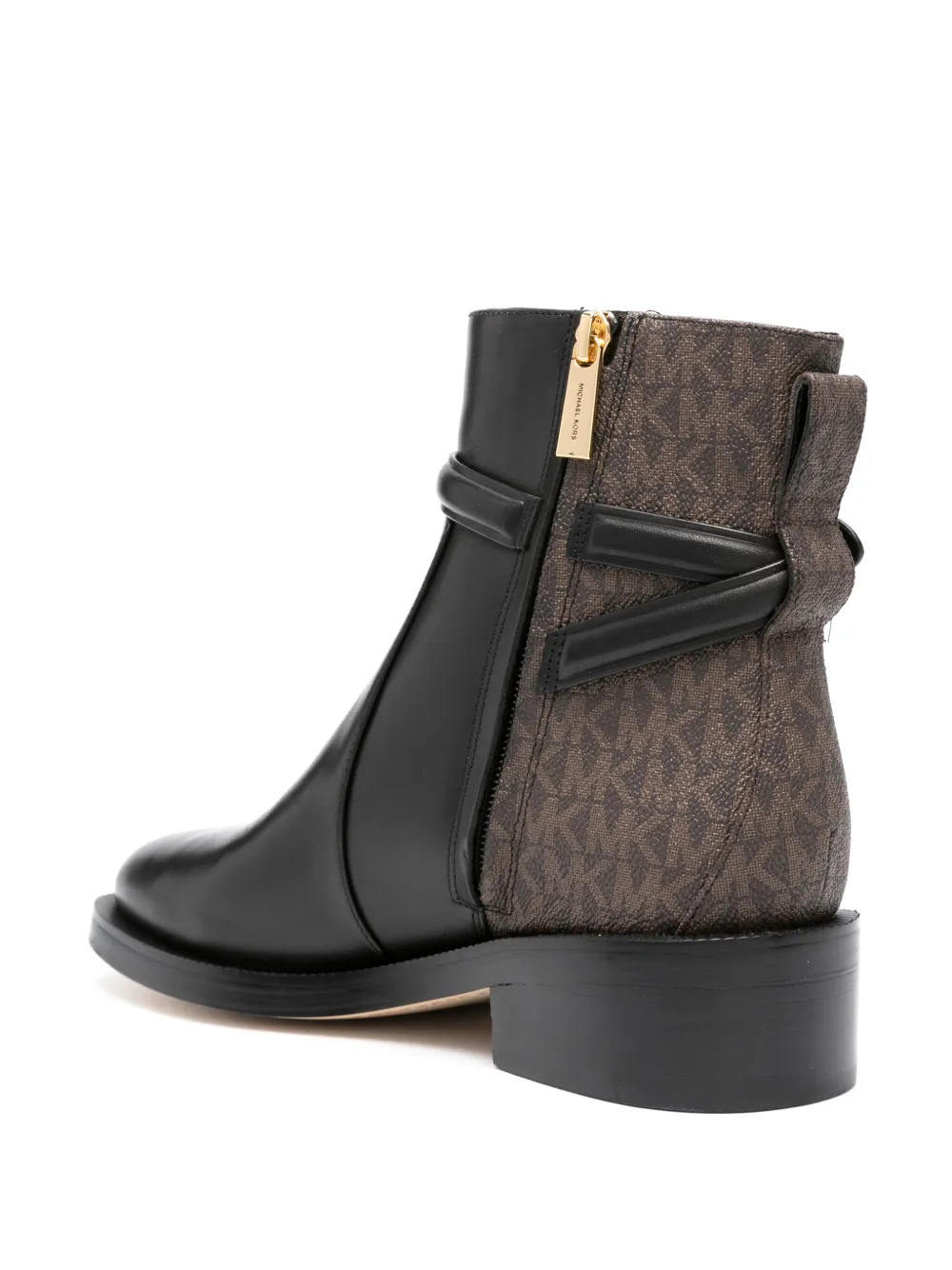 Shop Michael Michael Kors Hamilton 60mm Leather Ankle Boots In Black