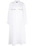 Simone Rocha crystal-embellished cotton shirtdress - White