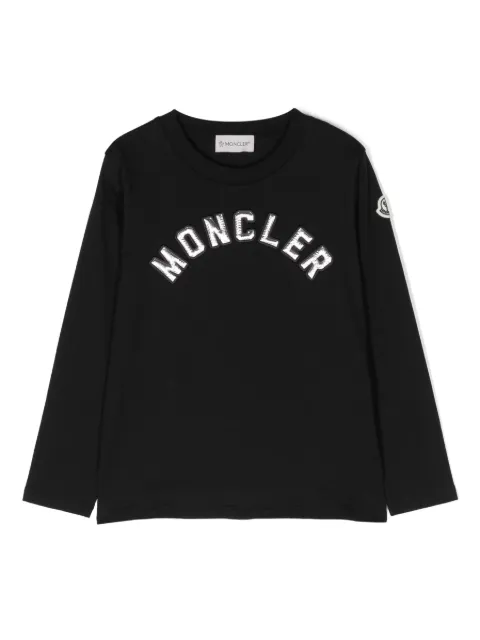 Moncler Enfant تيشيرت بأكمام طويلة وشعار الماركة 