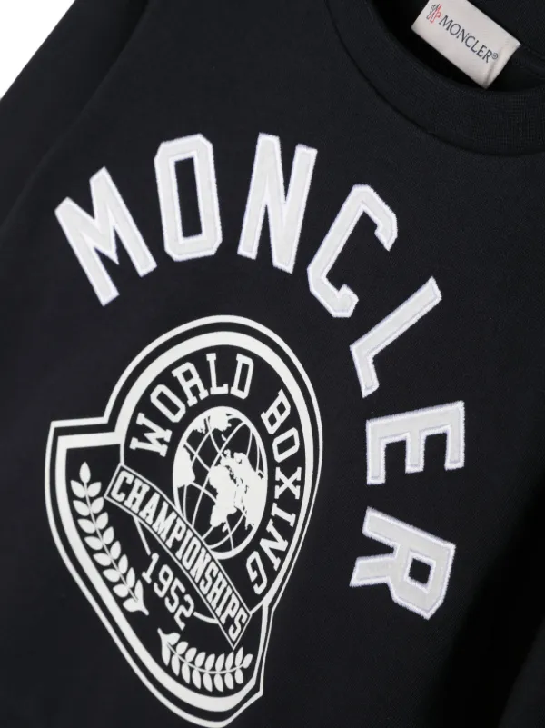 キッズ用トップス MONCLER Logo embroidery sweatshirt + joggers Moncler cotton baby suit with embroidered logo