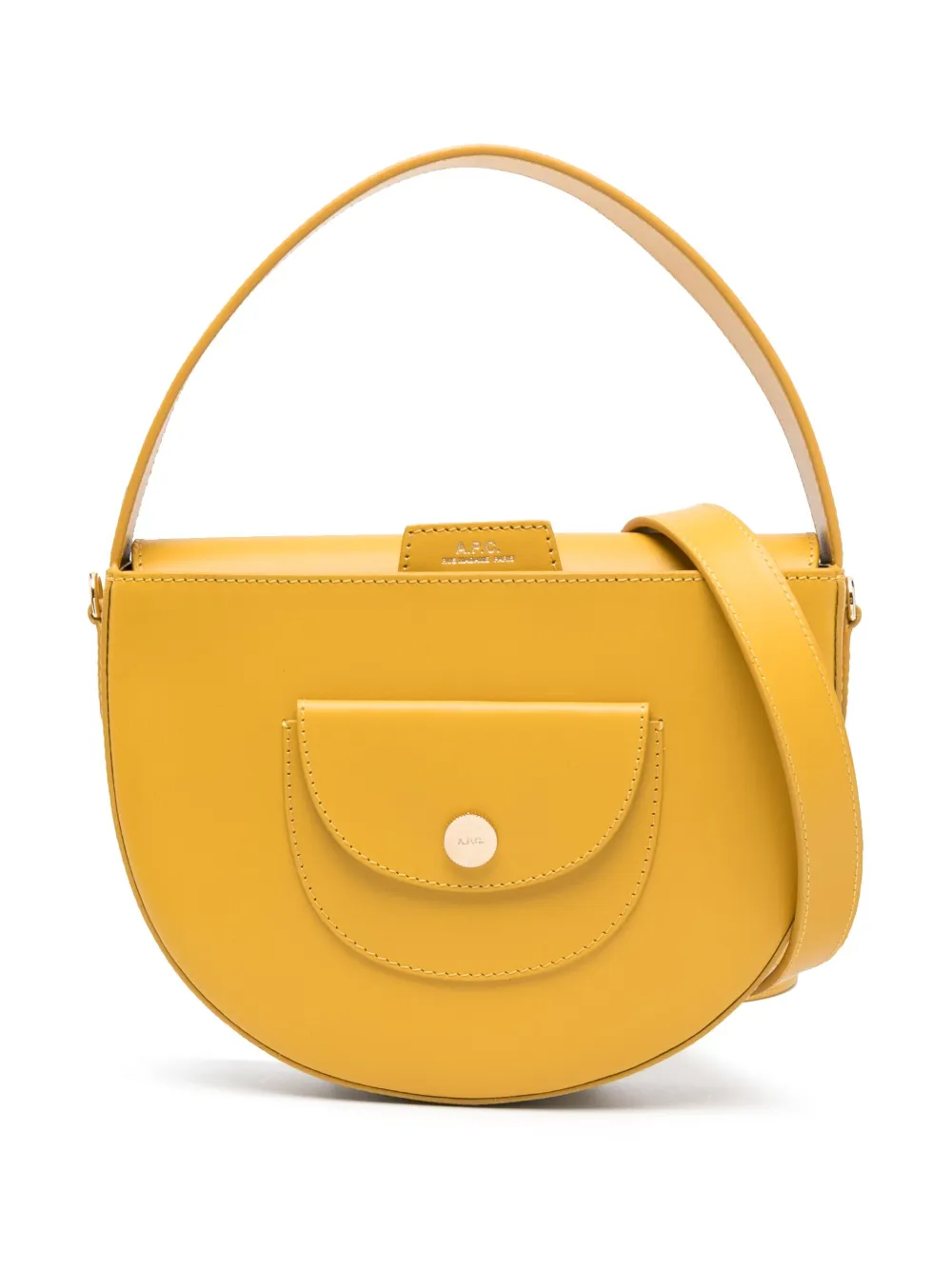 A.P.C. small Le Pocket leather tote bag | Yellow | Image 1