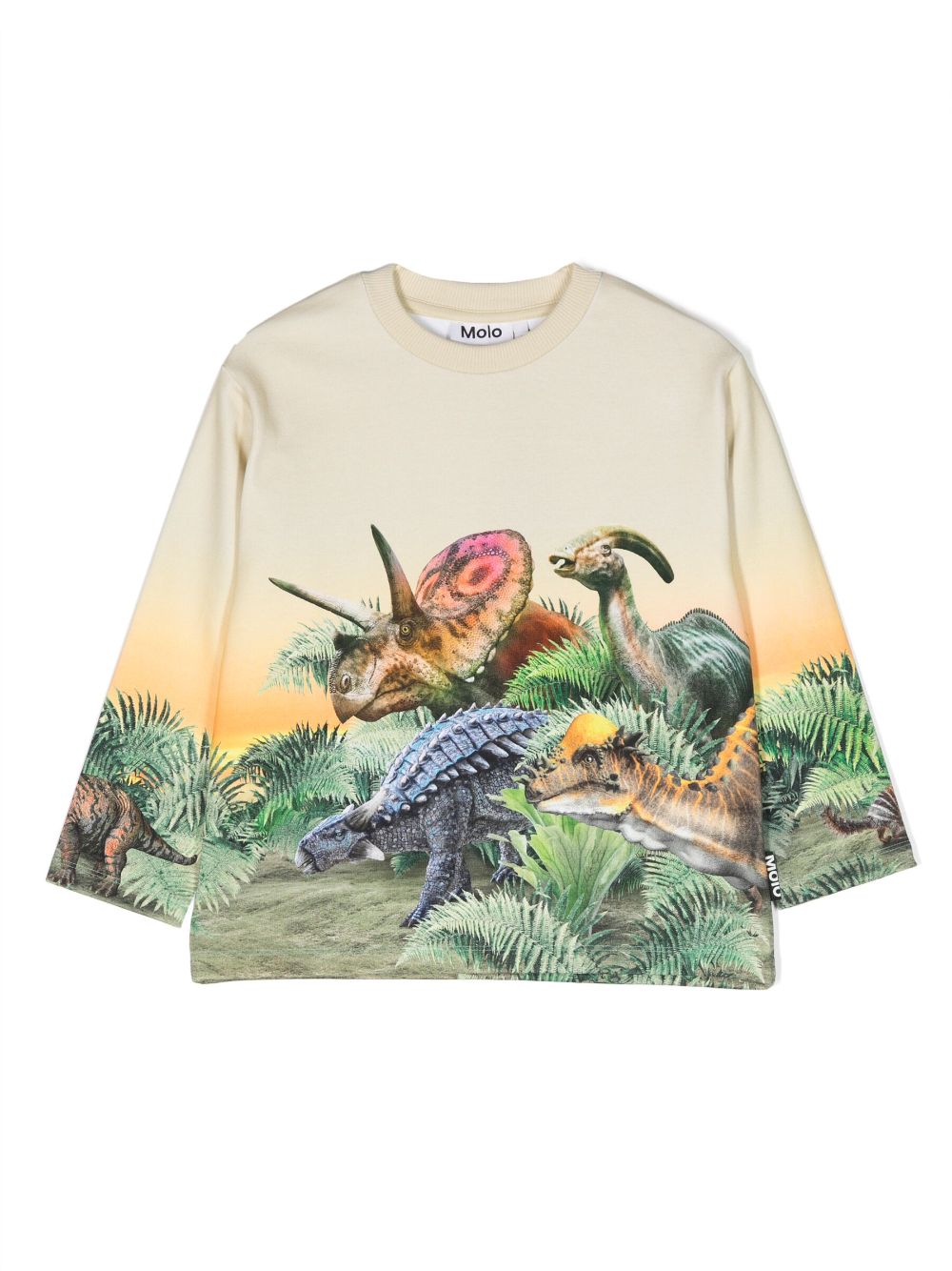 Molo Monte dinosaur-print cotton sweatshirt - Green