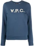 A.P.C. Viva logo cotton sweatshirt - Blue