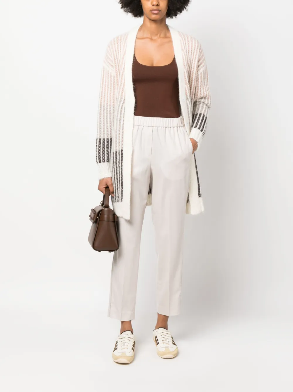 Peserico Cropped broek - Beige