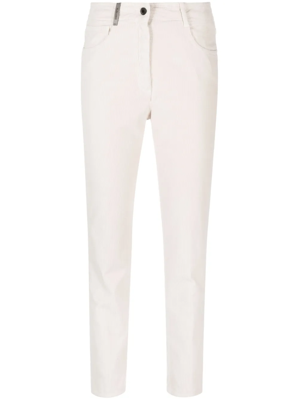 Peserico corduroy slim-cut cotton trousers – Neutrals
