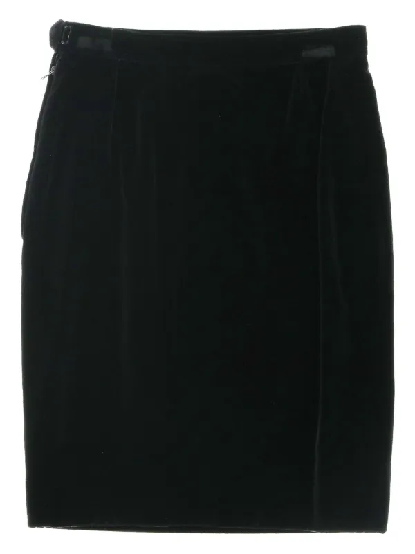 Saint Laurent Pre owned 1970s Velvet Skirt Black