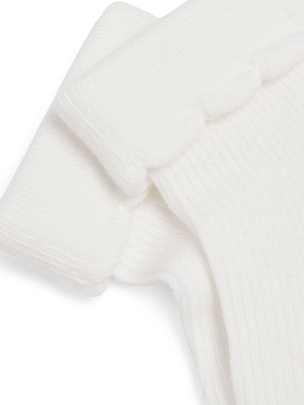 Shop Chloé Intarsia-knit Logo Socks In White