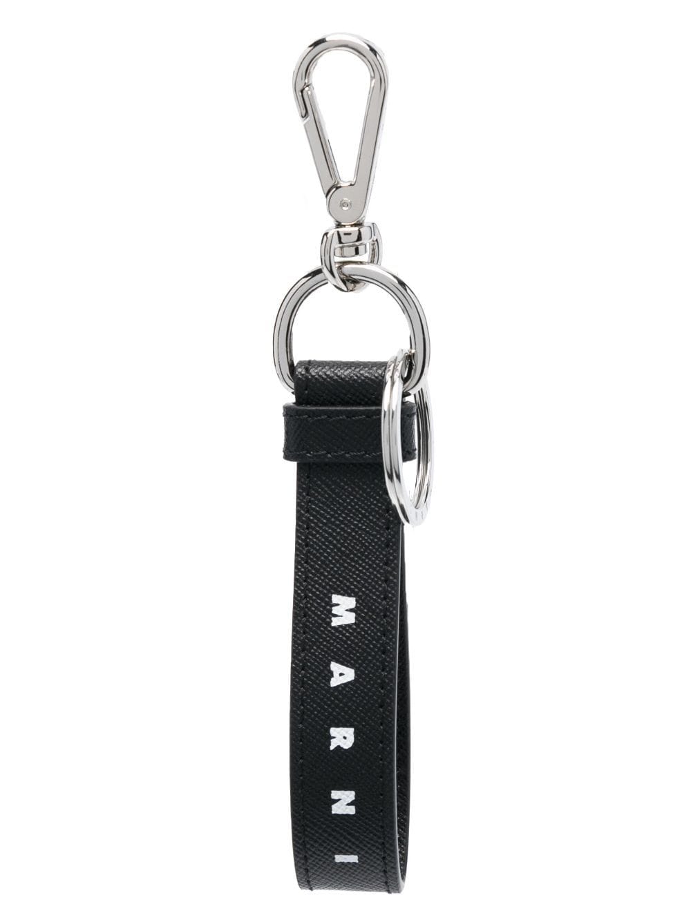 LEATHER KEYRING BLACK