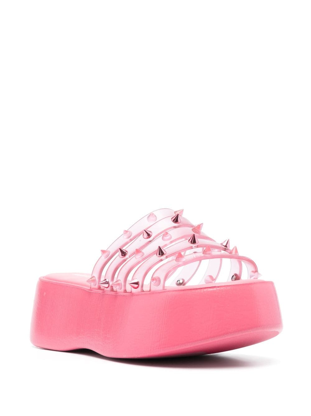 Shop Jean Paul Gaultier X Melissa Punk Love Becky Platform Slides In Pink