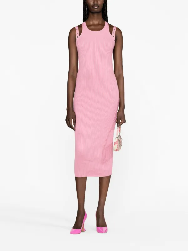 Blumarine ribbed-knit Sleeveless Dress | Pink | FARFETCH