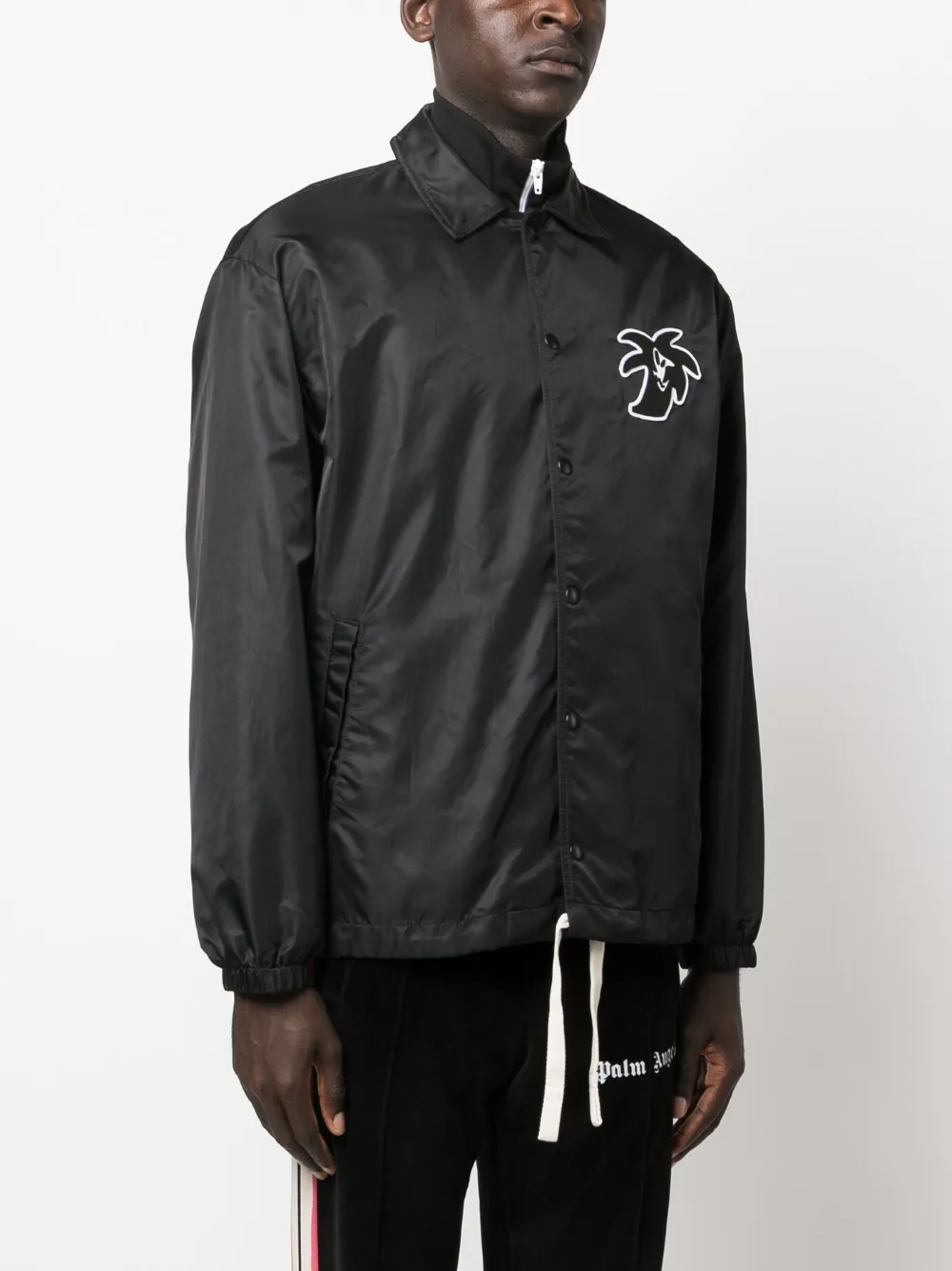  Palm Angels Logo-patch Lightweight Jacket - Black 