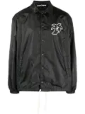 Palm Angels logo-patch lightweight jacket - Black