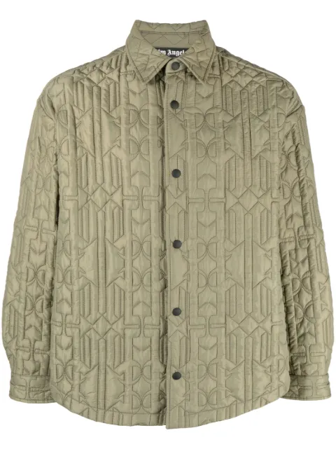 Palm Angels sobrecamisa capitonada con monograma