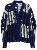 Off-White mohair-blend oversized cardigan - Blue