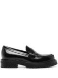 Off-White Diag-stripe leather loafers - Black