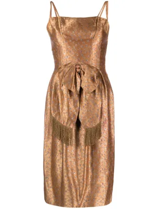 gold 1950s dress Zapaka Women Blue 1950s Dress Single Breasted Notched Lapel Short Sleeve A Line Midi Vintage Dress, Yellow / M main image 0