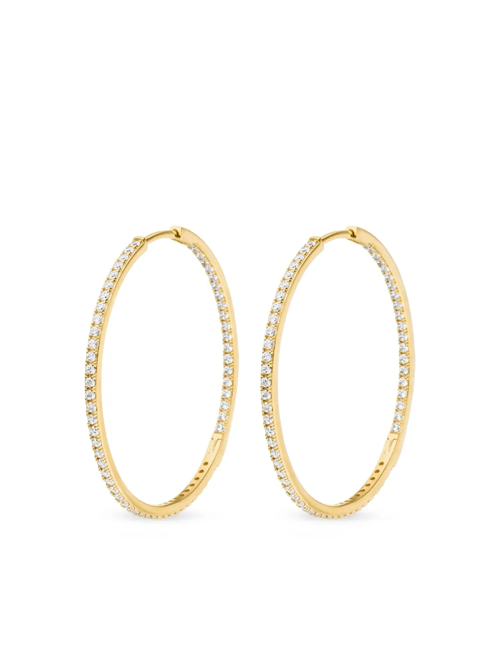 Veynou 14kt Recycled Yellow Gold Cleo Diamond Hoop Earrings