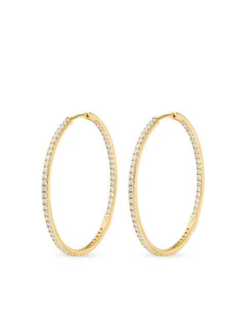 VEYNOU Orecchini a cerchio Cleo Big in oro giallo riciclato 14kt con diamanti