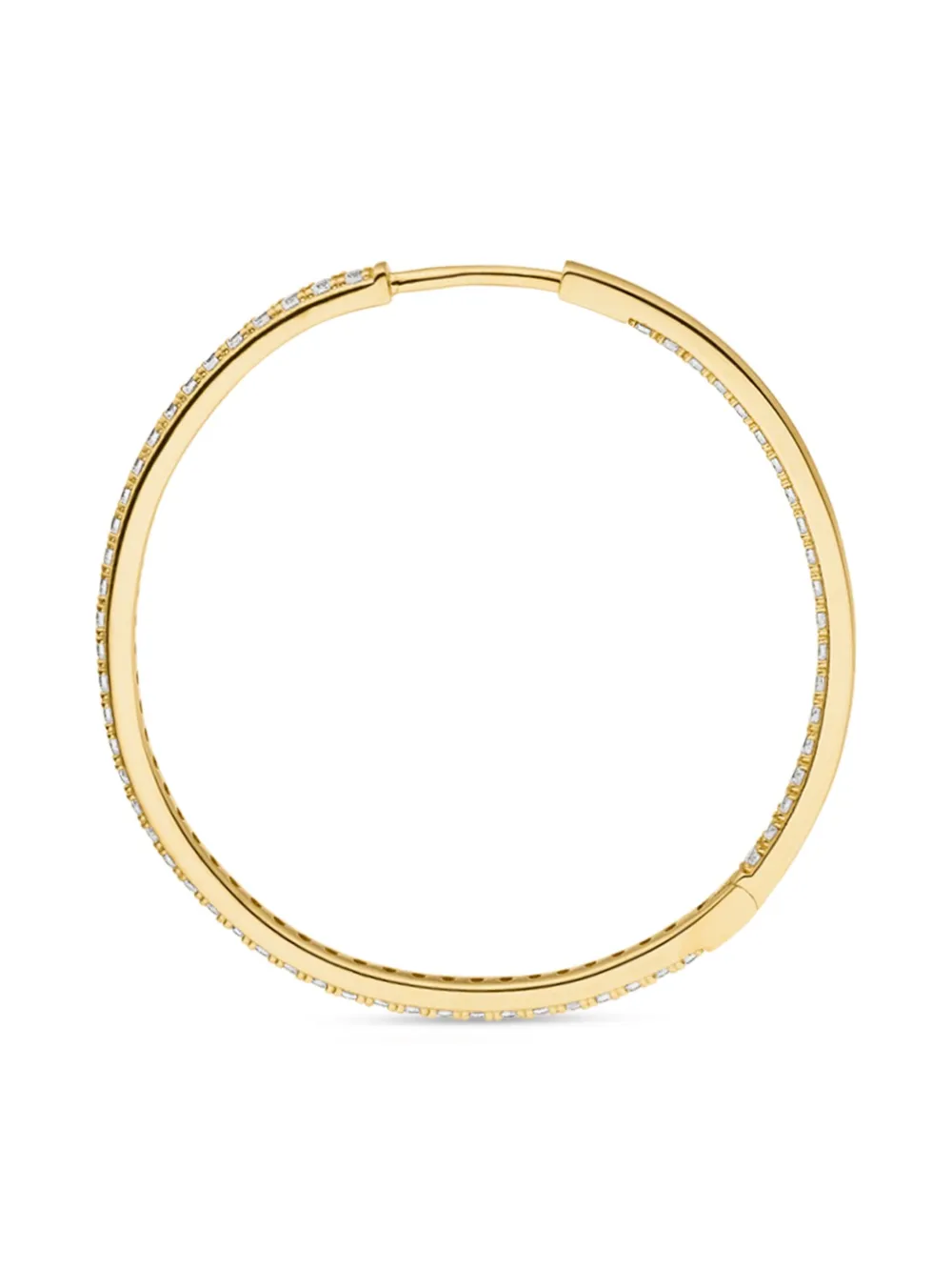 Shop Veynou 14kt Recycled Yellow Gold Cleo Big Diamond Hoop Earrings