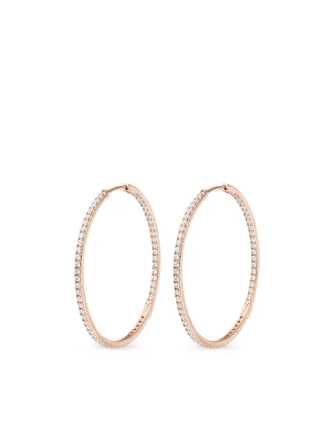 VEYNOU Orecchini a cerchio Cleo in oro rosa riciclato 14kt con diamanti