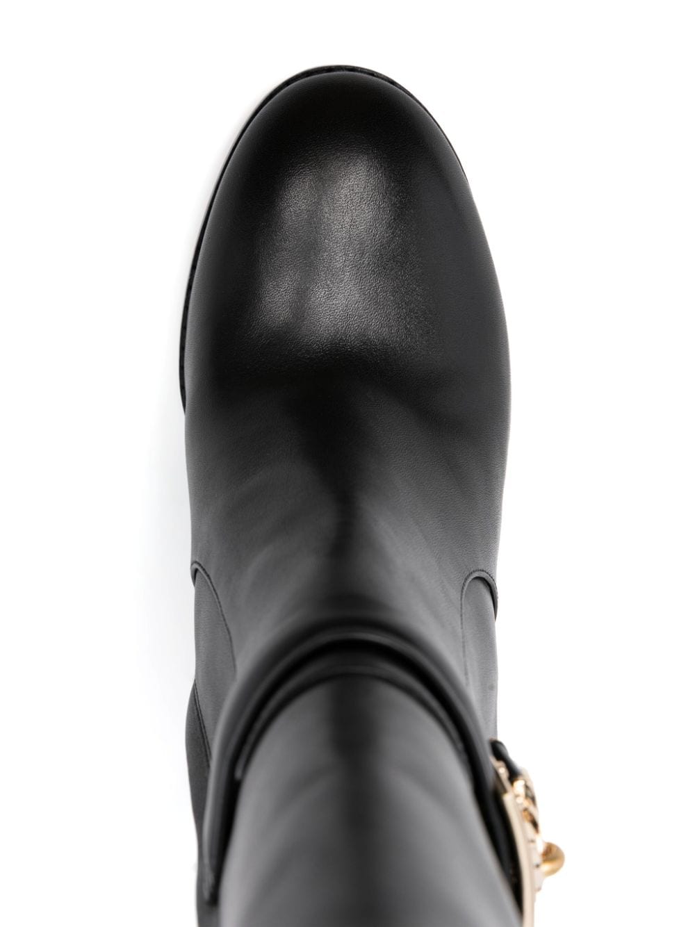 Shop Michael Michael Kors Hamilton 100mm Leather Boots In Black