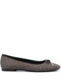 Michael Michael Kors Nori leather ballerina shoes - Brown