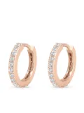 VEYNOU 14k recycled gold and diamond huggie earrings - Pink