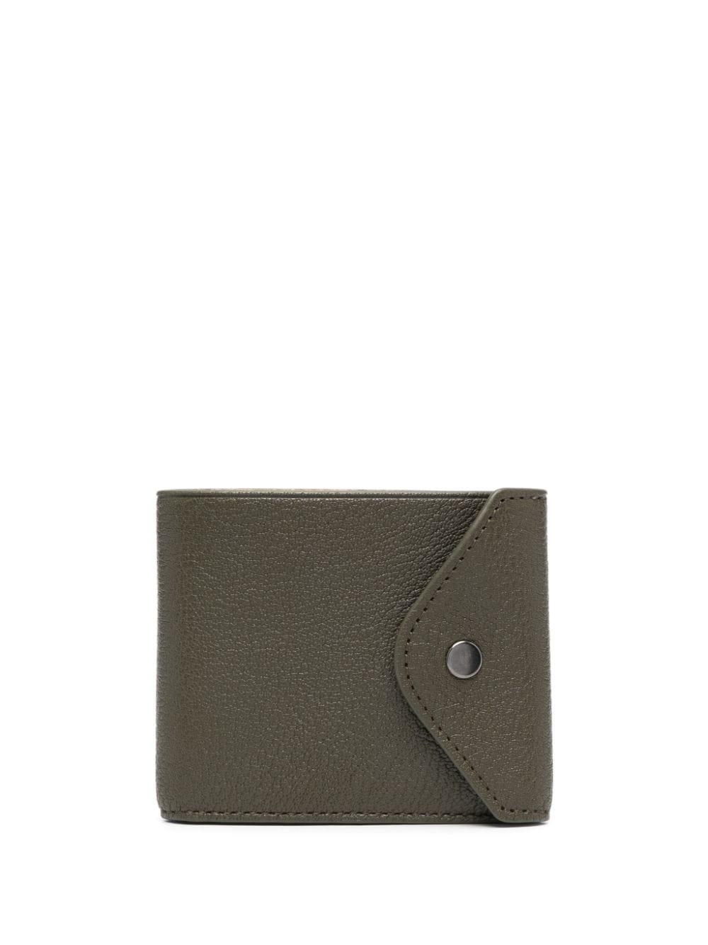 Lemaire Debossed-logo Leather Wallet In Grün