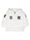 Moncler Enfant logo-patch hooded padded jacket - White
