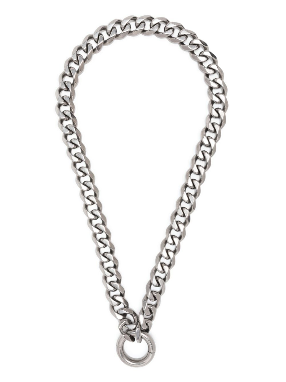 engraved-logo chain-link necklace