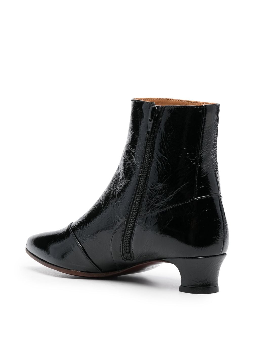 Shop Chie Mihara Heyu 45mm Pointed-toe Boots In Black