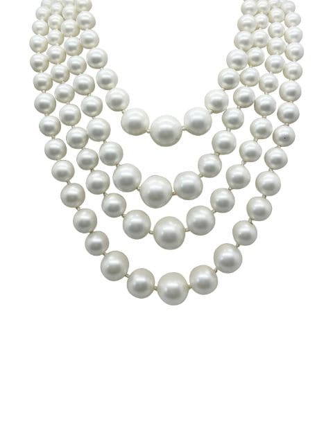 Jennifer Gibson Jewellery Vintage Richelieu Four Row Pearl Collar 1960s
