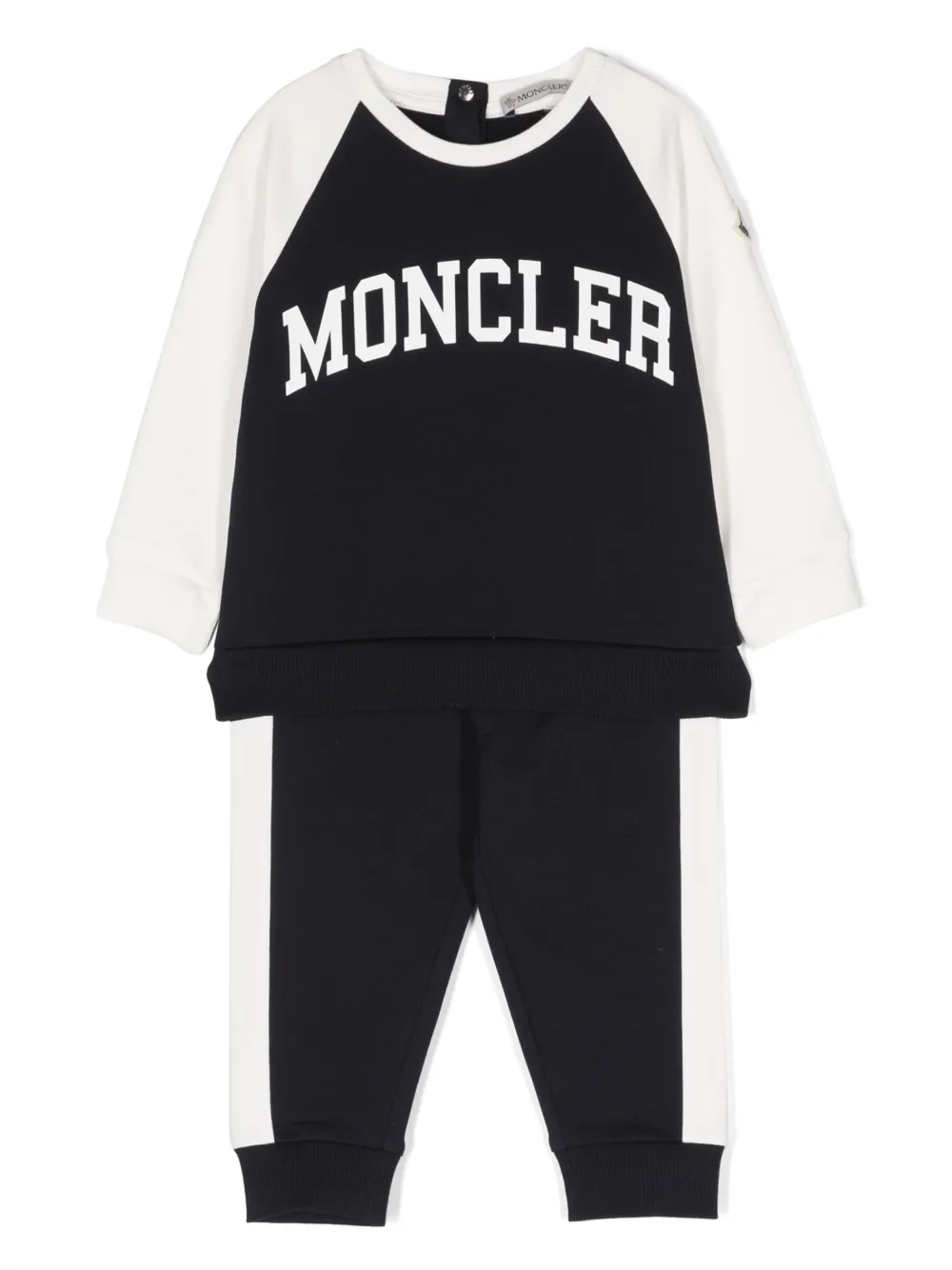 Moncler Enfant logo print Tracksuit Set Blue FARFETCH AE