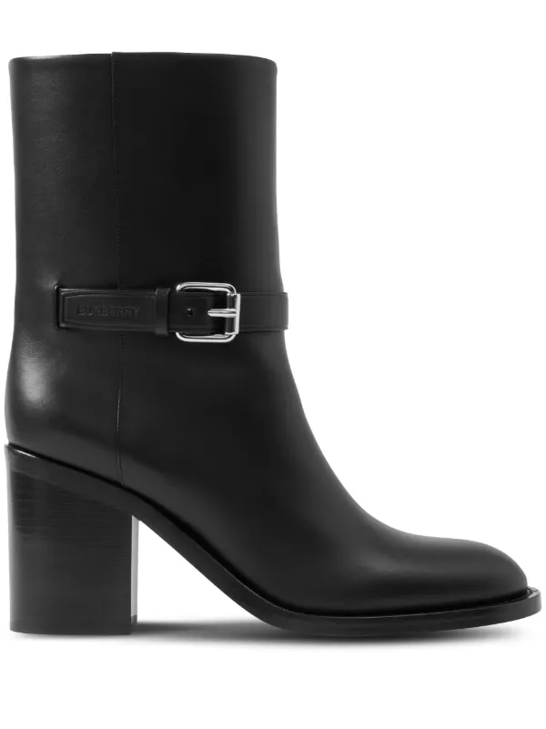 Burberry leather ankle on sale boots