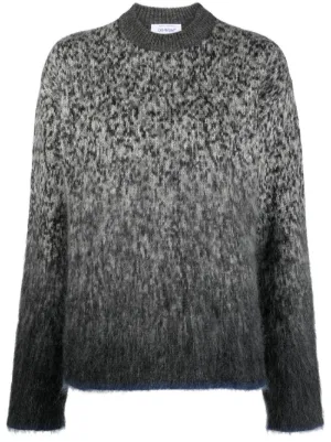 オフホワイト OFF WHITE 21AW インターシャ ニット セーター 長袖 アルパカ混 38 黒 OWHE036E20KNI003 /KH レディース Off-White（オフホワイト）ウィメンズ ニット・セーター - FARFETCH