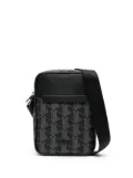 Lacoste The Blend monogram-print messenger bag - Black
