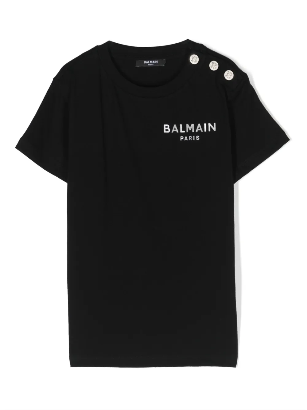 Balmain Kids logo-print cotton T-shirt | Black | Image 1