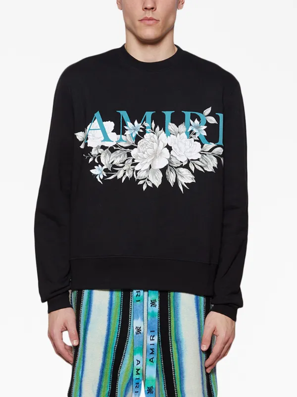 AMIRI logo-print Cotton Sweatshirt - Farfetch