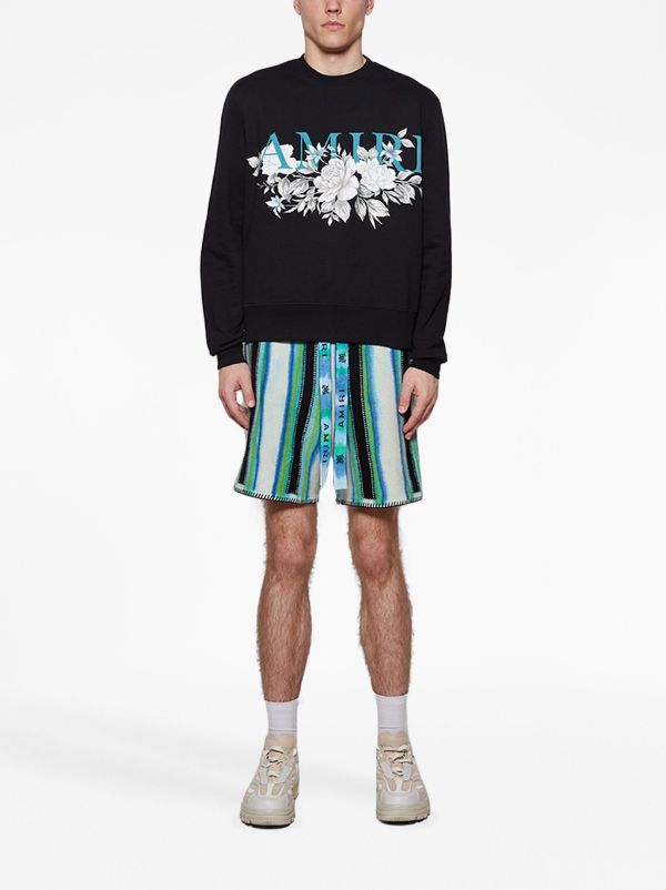 AMIRI logo-print Cotton Sweatshirt - Farfetch