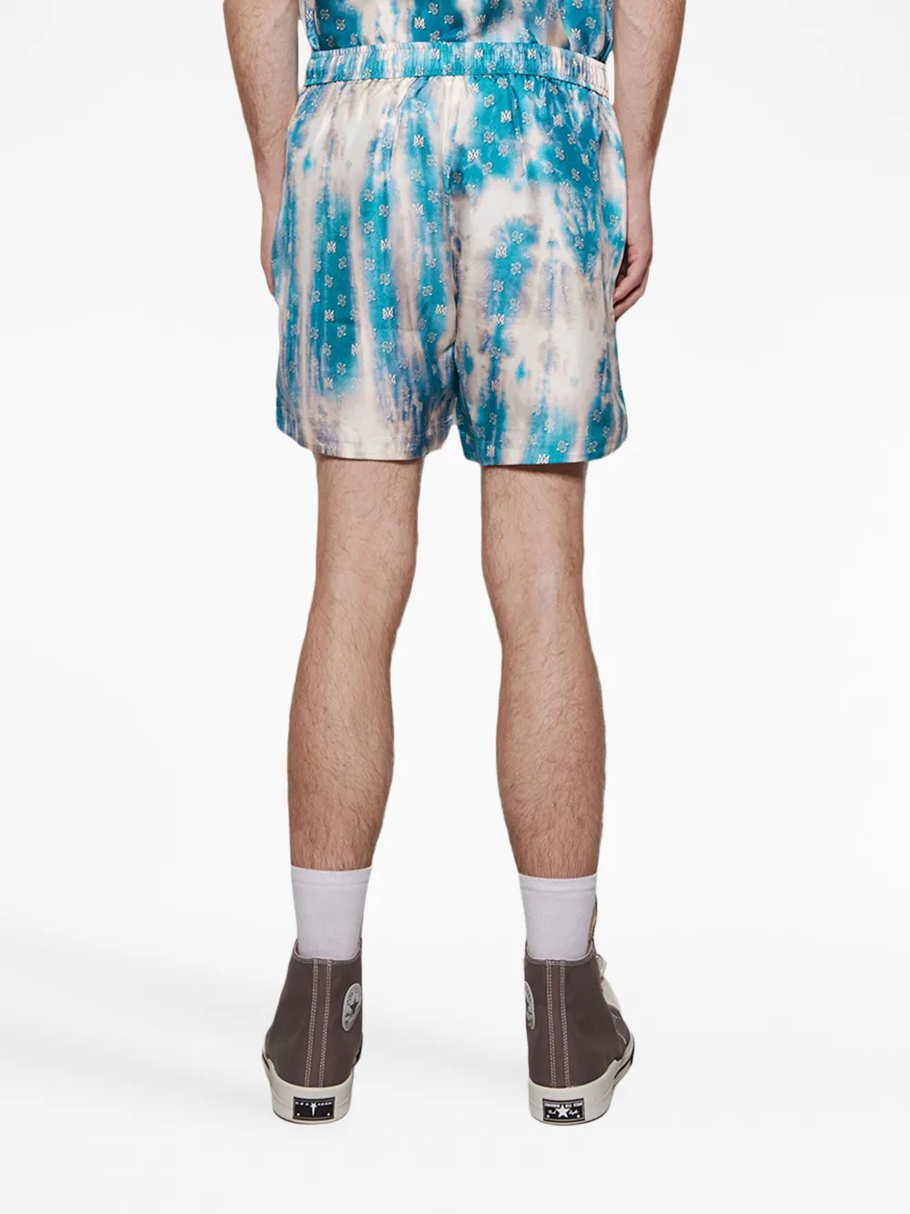 monogram-print elasticated-waist shorts