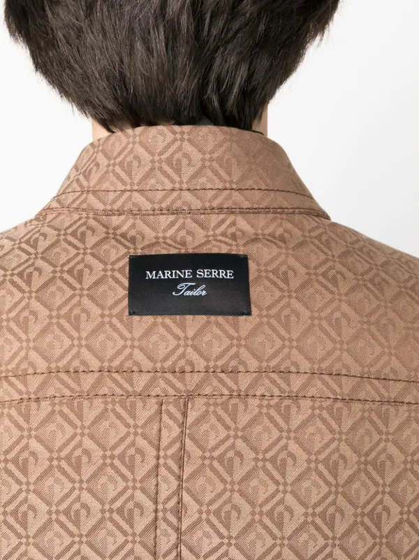 ジャケット Marine Serre Jackets Patchwork Leather Motorcycle Jacket • Marine Serre