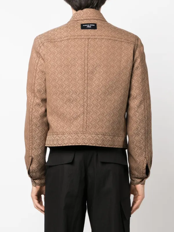 ジャケット Marine Serre Jackets Patchwork Leather Motorcycle Jacket • Marine Serre